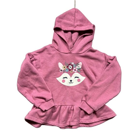 Gorgeous Embroidery Fox Peplum Hoodie - Picture 1 of 11